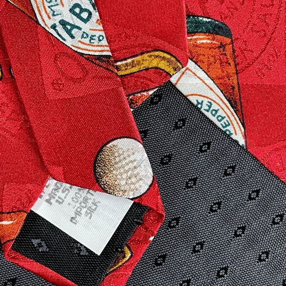 TABASCO Men’s Tabasco Bottle Golf Bag 100% Silk Novelty Neck Tie - Picture 6 of 7